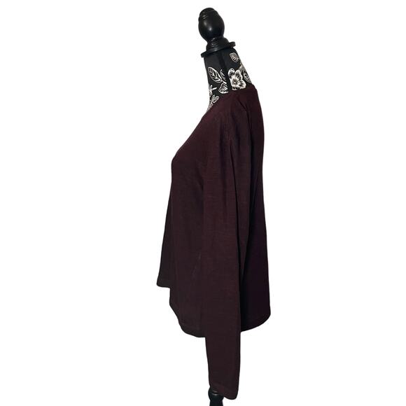 BOSS Hugo Boss Long Sleeve Wool Blend Crewneck Sweater Burgundy Maroon - Picture 5 of 8